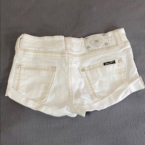 White Miss Me Booty Shorts